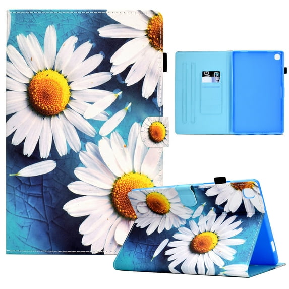 Dteck Case For Samsung Galaxy Tab A 8-inch (2019) T290 / T295,Magnetic Leather Pattern Card Holder Wallet Case Kickstand Shockproof Folio Cover,Flower