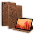 thumbnail image 1 of Dteck Case For Samsung Galaxy Tab A7 10.4-inch T500 T505 T507,Smart Magnetic Leather Butterfly Pattern Card Holder Wallet Hybrid Rubber Kickstand Case Cover for Galaxy Tab A7 10.4" 2020,Brown, 1 of 7