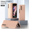 thumbnail image 1 of Dteck Case For Samsung Galaxy Z Fold3 5G,Shockproof Armor Rubber Hybrid PC Hard Case with Built-in Tempered Glass Screen Protector Full Cover,Pink, 1 of 9