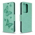 thumbnail image 1 of Dteck Case For Samsung S20 Plus (6.7 Inch), [Wrist Strap] Premium PU Leather [Multi Card/Cash Slots] Butterfly Patterned Stand Flip Cover, Green, 1 of 1