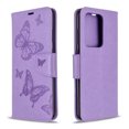 thumbnail image 1 of Dteck Case For Samsung S20 Plus (6.7 Inch), [Wrist Strap] Premium PU Leather [Multi Card/Cash Slots] Butterfly Patterned Stand Flip Cover, Violet, 1 of 1