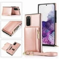 thumbnail image 1 of Dteck Case For Samsung S20 Plus (6.7 inch) Wallet Case with Card Holder PU Leather Magnetic Pockets Slim Protective Shockproof Flip Folio Zipper Purse Cover, rosegold, 1 of 1
