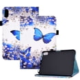 thumbnail image 1 of Dteck Case For iPad 10th Generation 10.9 inch 2022,Smart Pattern Leather Card Holder Wallet Case Shockproof Silicone Kickstand Cover with Elastic Strap,Butterfly, 1 of 7