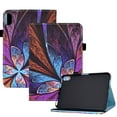 thumbnail image 1 of Dteck Case For iPad 10th Generation 10.9 inch 2022,Smart Pattern Leather Card Holder Wallet Case Shockproof Silicone Kickstand Cover with Elastic Strap,Flower, 1 of 7