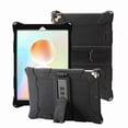 thumbnail image 1 of Dteck Case For iPad 8th (2020) / 7th Gen 10.2 (2019)/ iPad Air 3rd Gen 10.5 (2019)/ iPad Pro 10.5 (2017) Shockproof Silicone Anti Slip Kids Friendly Protective Hard PC Kickstand Cover, black, 1 of 3