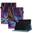 thumbnail image 1 of Dteck Case For iPad Pro 11 inch 2024,Smart Pattern Leather Card Holder Wallet Case Shockproof Silicone Kickstand Cover with Elastic Strap for iPad Pro 11" 2024,Flower, 1 of 7