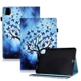 thumbnail image 1 of Dteck Case For iPad Pro 11 inch 2024,Smart Pattern Leather Card Holder Wallet Case Shockproof Silicone Kickstand Cover with Elastic Strap for iPad Pro 11" 2024,Tree, 1 of 7