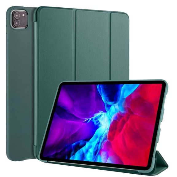 Dteck Case For iPad Pro 2nd Generation 11 inch (2020 Released), Ultra Slim Smart PU Leather TPU Case Folio Kickstand Automatic wake/sleep Protective Cover ,Darkgreen
