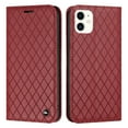 thumbnail image 1 of Dteck Case For iPhone 11,Shockproof Magnetic Embossed Flip Leather Purse Card Slot Kickstand Cover,Red, 1 of 7