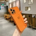 thumbnail image 1 of Dteck Case For iPhone 12 6.1 inch,Shockproof Luxury Love Heart Pattern Rubber TPU+PC Wristband Kickstand Ultra Slim Case Cover.For iPhone 12,Orange, 1 of 9