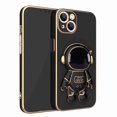 thumbnail image 1 of Dteck Case For iPhone 13,Hybrid Shockproof Plating Astronaut Kickstand Phone Case Cover,For iPhone 13,Black, 1 of 6