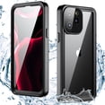 thumbnail image 1 of Dteck Case For iPhone 13 Pro,Waterproof Built-in Screen Protector Rugged Heavy Duty Full Body Shockproof Protection Phone Case for iPhone 13 Pro 6.1 inch 2021,Black/Clear, 1 of 10