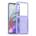 thumbnail image 1 of Dteck Case with Front Screen Protector for Motorola Razr Plus 2025/2024,Magnetic Matte PC Case Compatible with MagSafe Dual Layer Anti-Scratch Shockproof Cover,Purple Case+Clear Film, 1 of 6