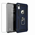 thumbnail image 1 of Dteck Case Full Protect Magnetic Hybrid Ring Back Holder Kickstand Case Cover For iPhone X (5.8 inch), Blue with screen protector, 1 of 1