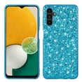 thumbnail image 1 of Dteck Case for Galaxy A35,Luxury Glitter Sparkle Bling Shiny Diamond Rhinestone Case with Flexible Electroplated TPU Bumper Slim Girl Women Case for Samsung Galaxy A35,Blue, 1 of 6