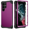 thumbnail image 1 of Dteck Case for Galaxy S23 Ultra,Drop Protection Rugged Shockproof Rubber Military Protective Bumper Hard Cover Armor Heavy Duty for Samsung Galaxy S23 Ultra, Purple, 1 of 7