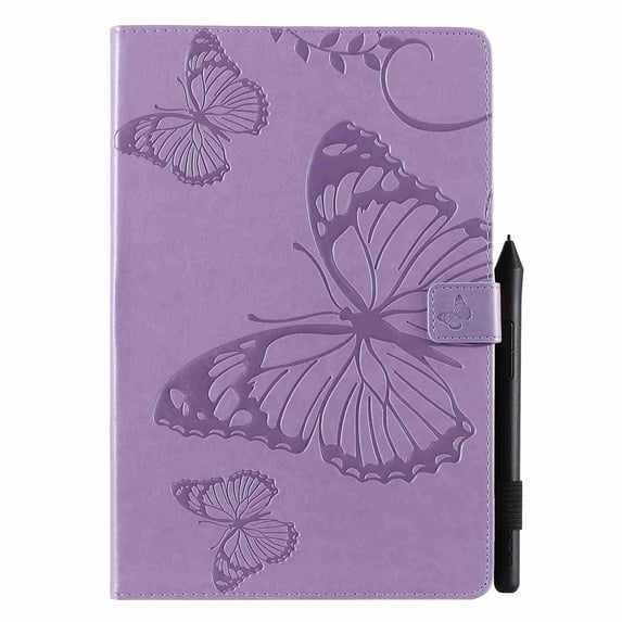 Dteck Case For Galaxy Tab S5e 10.5 SM-T720 T725 2019 Release, Slim Fit Folio Stand PU Leather Butterfly Patterned Protective Cover with Card/Money Slots Wallet Case, purple