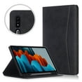 thumbnail image 1 of Dteck Case for Galaxy Tab S7 FE/S8 Plus/S7 Plus 12.4 Inch, Premium PU Leather Multiple Viewing Angles Folding Stand Cover with Pen Holder Auto Wake Sleep for Samsung Tab S7 FE 5G/S8+ 2022/S7+, Black, 1 of 6