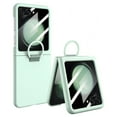 thumbnail image 1 of Dteck Case for Galaxy Z Flip 5 5G (2023), Z Flip5 Ultra Slim Case with Ring Holder Built-in Screen Protector for Women Girls, Matte PC Case for Samsung Galaxy Z Flip5,Mint, 1 of 6