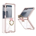 thumbnail image 1 of Dteck Case for Galaxy Z Flip 7,Hinge Protection Transparent Case with Ring Holder Full Body Shockproof Protective Phone Case for Samsung Galaxy Z Flip 7 5G 2025, Pink, 1 of 6