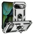 thumbnail image 1 of Dteck Case for Google Pixel 9 Pro XL, with Finger Ring Holder Kickstand, Military Grade Stand Cover Phone Cases Compatible for Google Pixel 9 Pro XL, Silver, 1 of 7