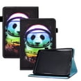 thumbnail image 1 of Dteck Case for Kindle Paperwhite 11th Generation 2021 6.8 inch,Shockproof Smart Leather Pattern Card Holder Wallet Folio Rubber Case Kickstand Cover with Elastic Band,Panda, 1 of 8
