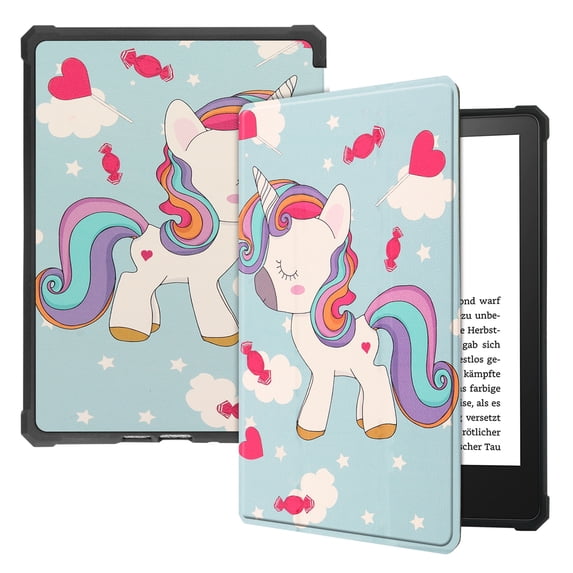 Dteck Case for Kindle Paperwhite (11th Generation-2021) 6.8 inch ,Shockproof Smart PU Leather Folio Hybrid Soft Rubber Lightweight Protector Cover for Amazon Kindle Paperwhite 2021,Horse