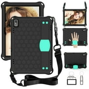 Dteck Case For Lenovo Smart Tab M10 10.1" TB-X605F,Shockproof Rubber Kickstand Case Durable Protective 10.1-inch Cover for Lenovo Tab M10 TB-X505X/F,Black+Mint
