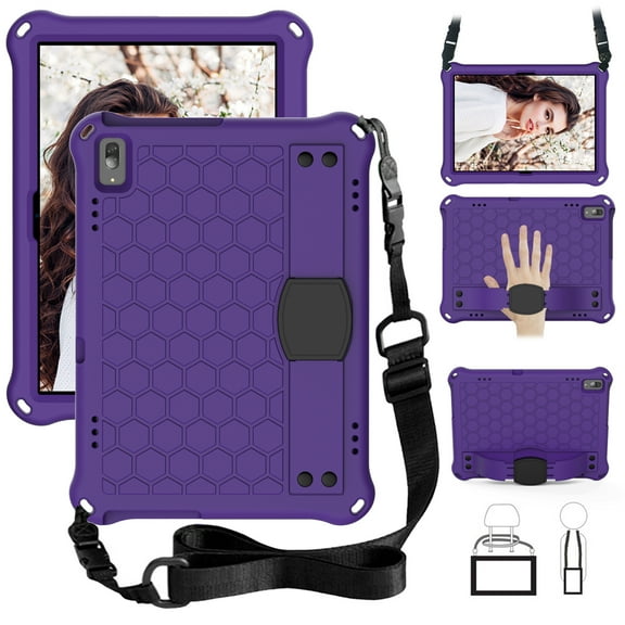 Dteck Case For Lenovo Smart Tab M10 10.1" TB-X605F,Shockproof Rubber Kickstand Case Durable Protective 10.1-inch Cover for Lenovo Tab M10 TB-X505X/F,Purple