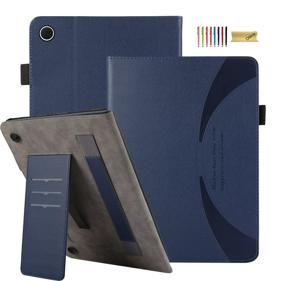 Dteck Case for Lenovo Tab M10 Plus 3rd Gen Case 10.6 Inch, Premium PU Leather Case with Card Holder & Hand Strap, Multi-Angle Stand Shockproof Folio Cover for Lenovo Tab M10 Plus 3 Gen 2022,Blue