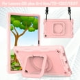 thumbnail image 1 of Dteck Case for Lenovo Tab M10 Plus 3rd Gen 10.6 inch 2022 TB-125F/128F,Heavy Duty Rugged Silicone Case Hand Grip Shockproof Armor Kickstand Cover with Shoulder Strap,Rosegold, 1 of 8