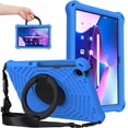 thumbnail image 1 of Dteck Case for Lenovo Tab M10 Plus 3rd Gen 10.6 inch Tablet (TB-125F/TB-128F) 2022, Heavy Duty Shockproof Case with 360° Rotating Stand Crossbody Shoulder Strap,Blue, 1 of 7