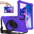thumbnail image 1 of Dteck Case for Lenovo Tab M10 Plus 3rd Gen 10.6 inch Tablet (TB-125F/TB-128F) 2022, Heavy Duty Shockproof Case with 360° Rotating Stand Crossbody Shoulder Strap,Purple, 1 of 7
