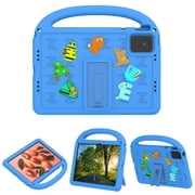 Dteck Case for Lenovo Tab M11 Case 11 TB330FU/XU 2024, Lightweight EVA Shockproof Handle Kids Case with Kickstand Cute DIY Accessories,Blue Cartoon Letters