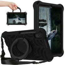 Dteck Case for Lenovo Tab M8 TB-8505 /TB-8705 /TB-8506（2021)/Lenovo Tab M8 TB-8505F/8505X (2019) 8-inch,Shockproof Rubber Rugged Case Kids Friendly Handle Kickstand with Shoulder Strap Cover,Black