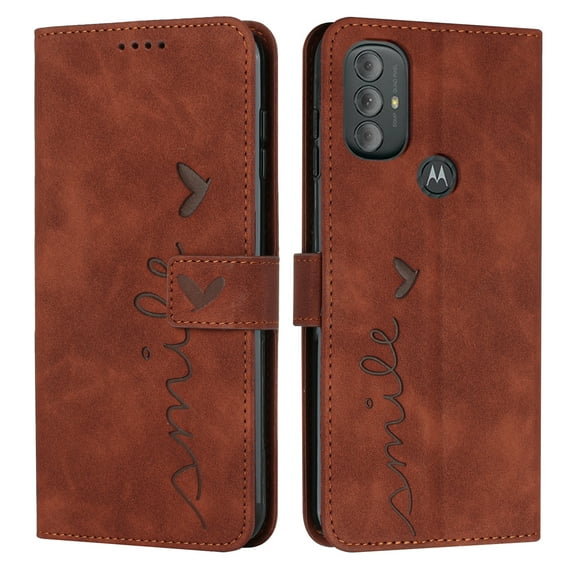 Dteck Case for Moto G Power 2022, Premium PU Leather Shockproof Folio Flip Stand Magnetic Closure Money Pocket Wallet Phone Case Cover for Motorola Moto G Power 2022 6.5", Brown