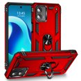 thumbnail image 1 of Dteck Case for Motorola Moto G Play 2023,Shockproof Ring Stand Case Military Grade Silicone + PC Dual Layer Protection Armor Back Cover for Moto G Play 2023,Red, 1 of 6