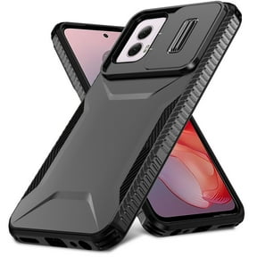 Dteck Case for Motorola Moto G Power 5G 2024, Shockproof Anti-Slip Case with Slide Lens Heavy Duty Protective Armor Cover Case for Moto G Power 5G 2024, Black