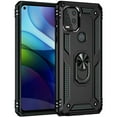 thumbnail image 1 of Dteck Case For Motorola Moto G Stylus 5G (2021 Released) 6.8-inch,Shockproof Rugged Rubber Armor Case Hybrid Hard PC Ring Holder Kickstand Protective Phone Cover,Black, 1 of 8