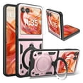 thumbnail image 1 of Dteck Case for Motorola Razr 2024,Shockproof Ring Stand Silicone+PC Case with Front Screen Protector Military-Grade Protection Cover for Motorola Razr 2024,Pink, 1 of 6