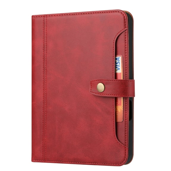 Dteck Case for New iPad Mini 2024 (7th Generation), Premium PU Leather Folio Wallet Stand Protective Cover, Multi-Viewing Angles for iPad Mini 7th/6th Gen 8.3 Inch, Red