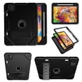 thumbnail image 1 of Dteck Case for New iPad Pro 11 inch 2024 (Model A2836, A2837, A3006), Heavy Duty Shockproof Rugged Tablet Protective Cover with Kickstand and Strap for Kids,Black, 1 of 1
