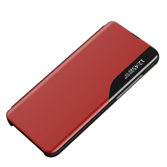 Dteck Case for Nothing Phone (1) 6.55 inch 2022 Release, PU Leather Surface & Rugged PC Shell Full Body Protective Flip Kickstand Magentic Case For Nothing Phone (1), Red