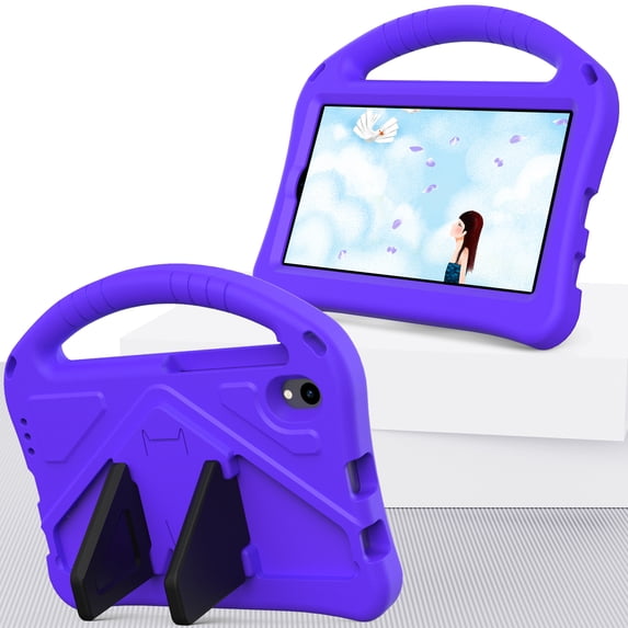 Dteck Case for Onn 7" Tablet 2024 Gen 4, Cartoon Panda Shockproof Rugged Lightweight Convertible Stand Handles Kids Friendly Case for Onn 7 inch 4 Gen Tablet 2024 (Model:100135924), Purple