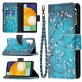thumbnail image 1 of Dteck Case for Samsung Galaxy A13 5G 6.5-inch,Magnetic Patterned Leather Zipper Card Holder Wallet Flip Case Kickstand Shockproof with Hand Strap Cover ,Plum Blossom, 1 of 6