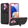 thumbnail image 1 of Dteck Case for Samsung Galaxy A15 5G with Detachable Card Holder Cover,Shockproof Rubber Kickstand Rugged Military Grade Protective Back Phone Case,Pink, 1 of 9