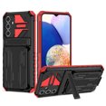 thumbnail image 1 of Dteck Case for Samsung Galaxy A25 5G with Detachable Card Holder Cover,Shockproof Rubber Kickstand Rugged Military Grade Protective Back Phone Case,Red, 1 of 9