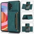 thumbnail image 1 of Dteck Case for Samsung Galaxy A32 5G 6.4-inch,Shockproof Rubber Case Card Holder Wallet Hybrid Leather Kickstand Protective Lightweight Cover for Galaxy A32 5G,Blue, 1 of 6