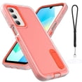thumbnail image 1 of Dteck Case for Samsung Galaxy A36 5G with Built-in Kickstand, Heavy Duty Rugged Shockproof Protective Phone Cover with Lanyard Strap & Phone Tether Tab,Orange, 1 of 7