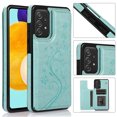 thumbnail image 1 of Dteck Case for Samsung Galaxy A53 5G, Luxury PU Leather Flip Case Magnetic Card Slots Stand Function Embossed Floral Patterned Flower Durable Soft TPU Back Wallet Cover, Mint, 1 of 10